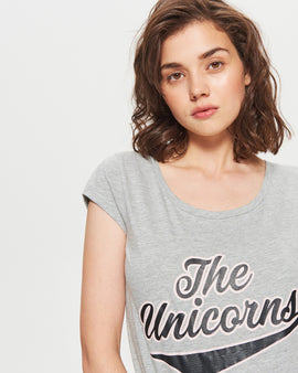 Printed T-Shirt-The- Unicorns